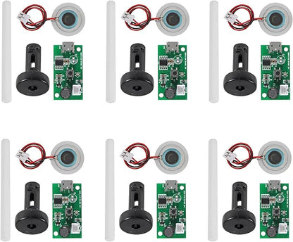 6PCS USB Humidifieration Atomization Disc Spray Humidifier Module 5V Mirco USB Humidifier Atomization Drive Circuit Board with Timing Switchfor DIY Home