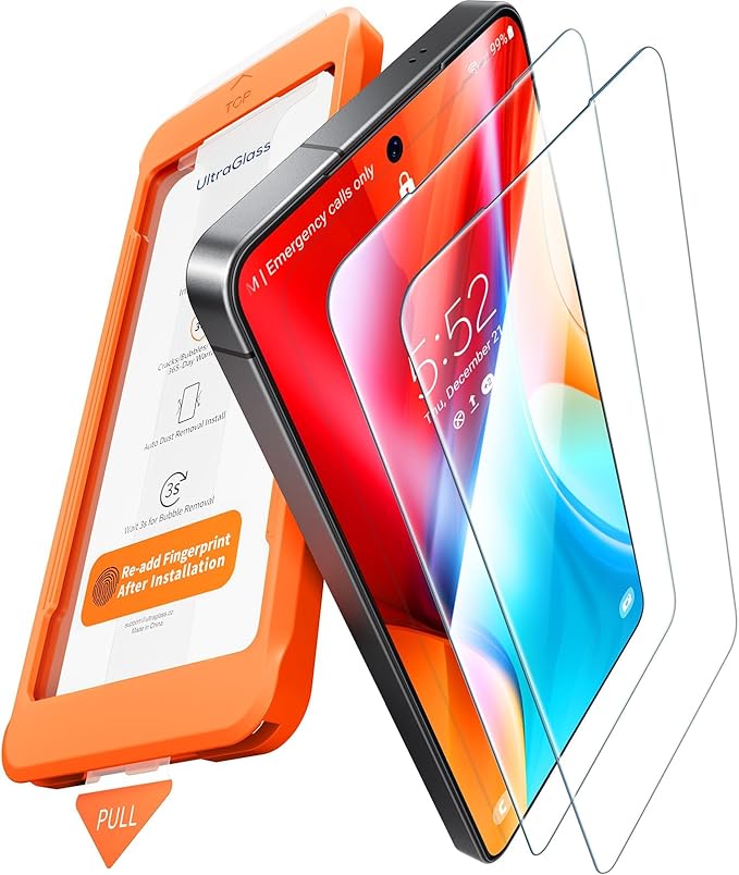 UltraGlass TOP 9H+ Armor for Samsung Galaxy S26 Screen Protector [NO.1 Military Grade Protection] Galaxy 26 Screen Protector Tempered Glass S26, Case Friendly, OnePull Install, 2 Pack