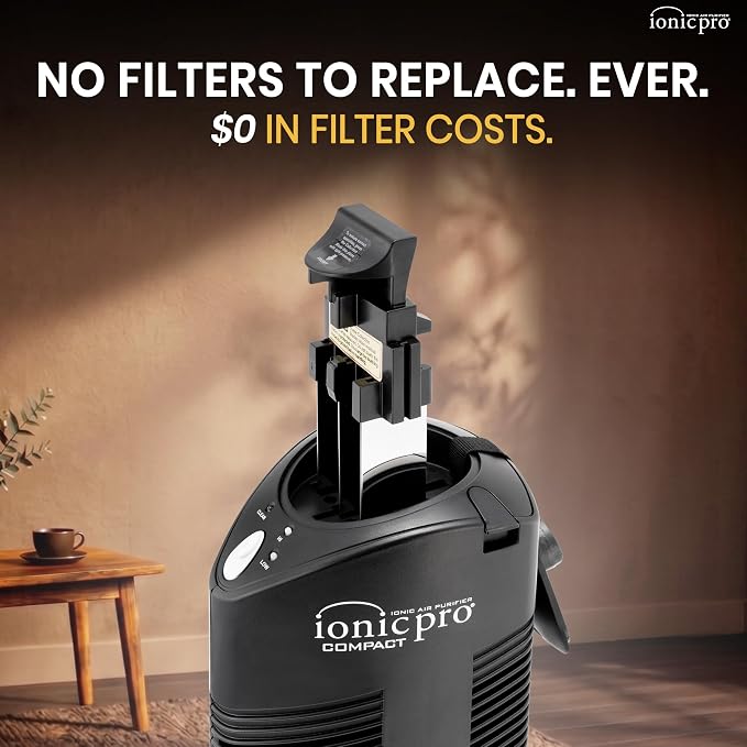 Ionic Pro Compact Filterless Air Purifier for Home, Cleans Up to 300 sq.ft