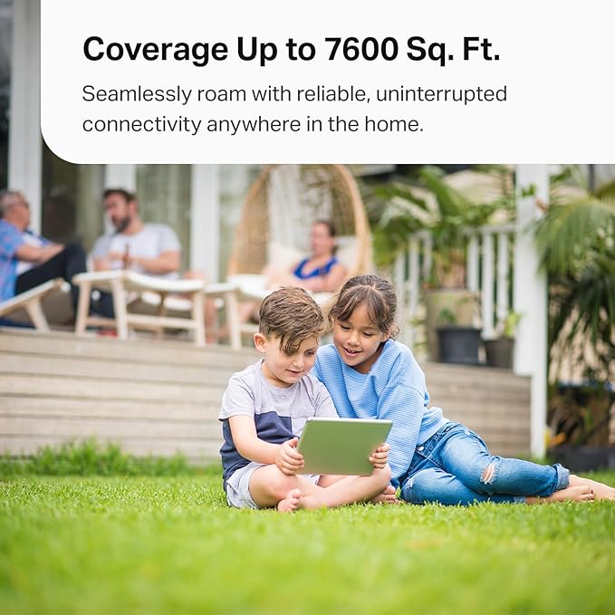 TP-Link Deco 7 Pro BE63 Tri-Band WiFi 7 BE10000 Whole Home Mesh System - 6-Stream 10 Gbps, 4x2.5G Ports Wired Backhaul, 4X Smart Internal Antennas, VPN, HomeShield, Free Expert Support (3-Pack)