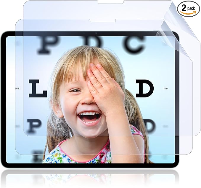 IPROKKO 2 Pack Anti Blue Light Screen Protector Compatible with iPad Pro 11 Inch 5th 6th (2024 2025, M4 M5), Matte Anti Glare Blue Light Filter Eye Protection Cover and Bubble Free
