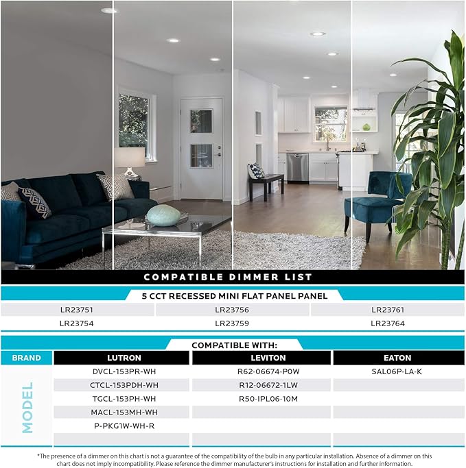LUXRITE 4 Inch Ultra Thin LED Recessed Light with J-Box, 10W, 5 Color Options 2700K | 3000K | 3500K | 4000K | 5000K, Dimmable Wafer Lights, 750 Lumens, Brushed Nickel, Energy Star, IC Rated (4 Pack)