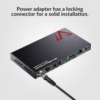 AV Access HDBaseT HDMI Extender 100m/330ft, 4K@60Hz, PoE, IR, RS232, Ethernet Over Cat Cable for TV, Projector, Conference Room, Digital Signage (4KEX100-L)