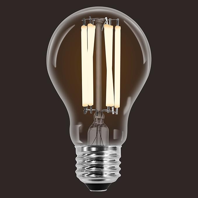 Sylvania A19 Clear LED White Filament Bulb, 11.5W, Dimmable, 1500 LMS, Medium Base, 2700K, Soft White - 2 Pack (42172)