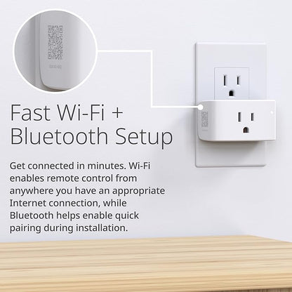 D-Link PM-01M Wi-Fi Smart Plug, Aquila PRO AI & Matter Supported, Compact Design, 15A/1800W Max, Energy Monitoring, Easy Bluetooth Setup, Works with Alexa & Google Home, Flame-Retardant, UL Certified
