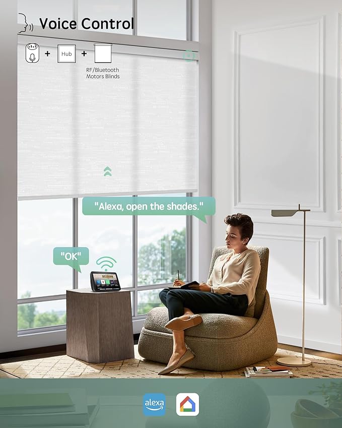 Yoolax Bluetooth Smart Hub, Hub Gateway, Smart Home Bridge Compatible with Alexa/Google Home, App Remote Control, Voice Control(for Bluetooth Motor)