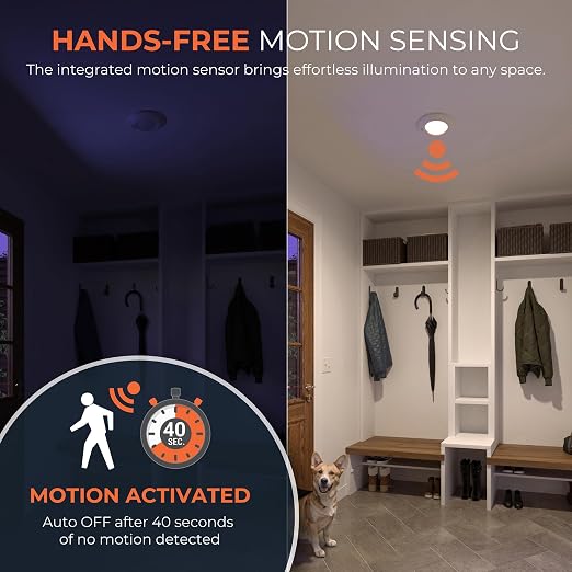 HALO HLCE 6-Pack 6 in LED Motion Sensor Ceiling Light Selectable CCT 1260lm