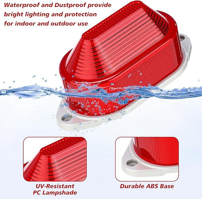 Tuanse 6 Pack Ac110v 120v Alarm Siren with Strobe Light Strobe Siren Industrial Warning Light Sound Emergency Panic Alarm Red Flashing 110 Db Loud Sound Compatible with Smart Switch for Timed Alert