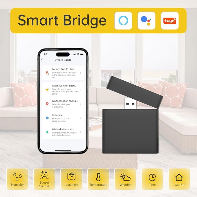 CINONEKO Smart Bridge/Hub Compatible with Alexa/Google 2.4GHz