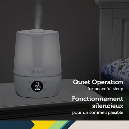 Safety 1st Humid Control Filter Free Humidifier, Detects temperature and humidity levels, White