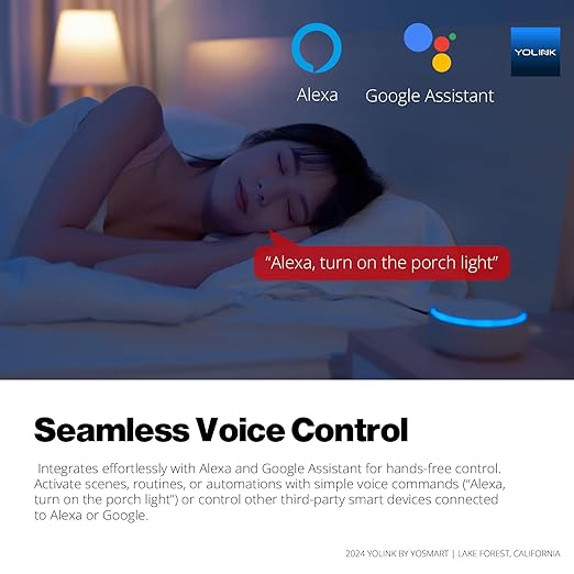 Wall Switch, YoLink 1/4 Mile Super Long Range Smart Light Switch Single Pole 10A in-Wall Switch Compatible with Alexa Google Assistant Home IFTTT, ETL Listed, Neutral Wire Needed, YoLink Hub Required