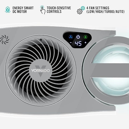 Vornado EVDC500 Energy Smart Evaporative Humidifier with 2 Gallon Dual Tank Capacity, LED Display, Automatic Shut-off, Electronic Humidistat, 4 Fan Speeds for Large Rooms up to 1000 sq ft