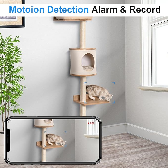 LIBREFLY Mini Wireless Security Camera with Clock Display- Full HD 1080P WiFi Camera - Small Nanny Cam - Night Vision - SD/Cloud Storage