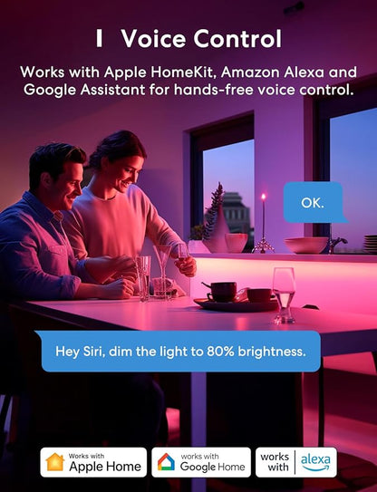 Meross Outdoor Smart Plug & Smart Light Bulb Compatible with Apple HomeKit