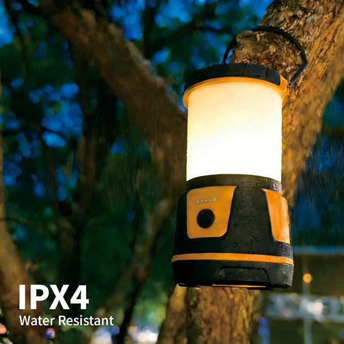 Rechargeable Emergency Light for Home Power Outages Hurricane Light | 3000 Lumen LED Camping Lantern with 7500mAh Power Bank, USB-C Dimmable Outdoor Lantern for Camping, Blackouts & Storms