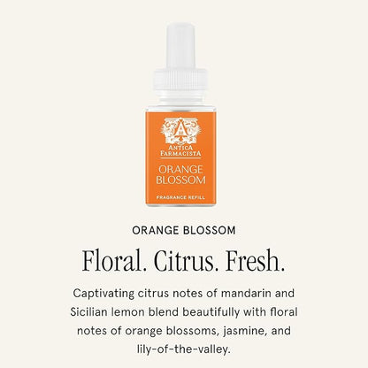 Pura & Antica Farmacista Home Scent Refill - Smart Home Air Diffuser - Up to 120-Hours of Luxury Fragrance per Refill - Household Essential - Safe Diffuser Fragrance - Orange Blossom