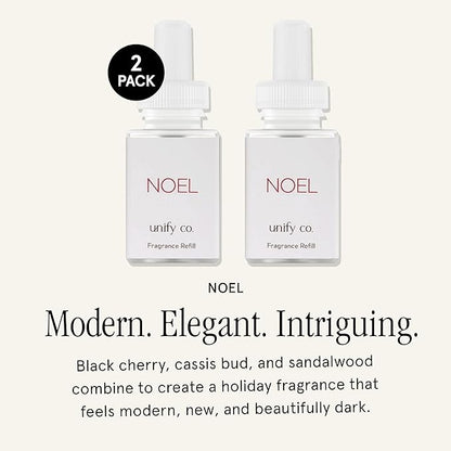 Pura & Unify Co. Home Scent Refill - Smart Home Air Diffuser - Long-Lasting Luxury Fragrance per Refill - Home Essential - Clean & Safe Diffuser Fragrance - 2 Pack, Noel