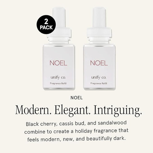 Pura & Unify Co. Home Scent Refill - Smart Home Air Diffuser - Long-Lasting Luxury Fragrance per Refill - Home Essential - Clean & Safe Diffuser Fragrance - 2 Pack, Noel