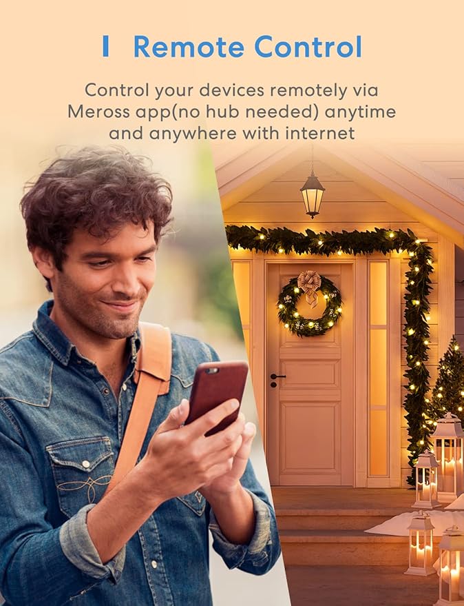 Meross Outdoor Smart Plug & Smart Light Bulb Compatible with Apple HomeKit