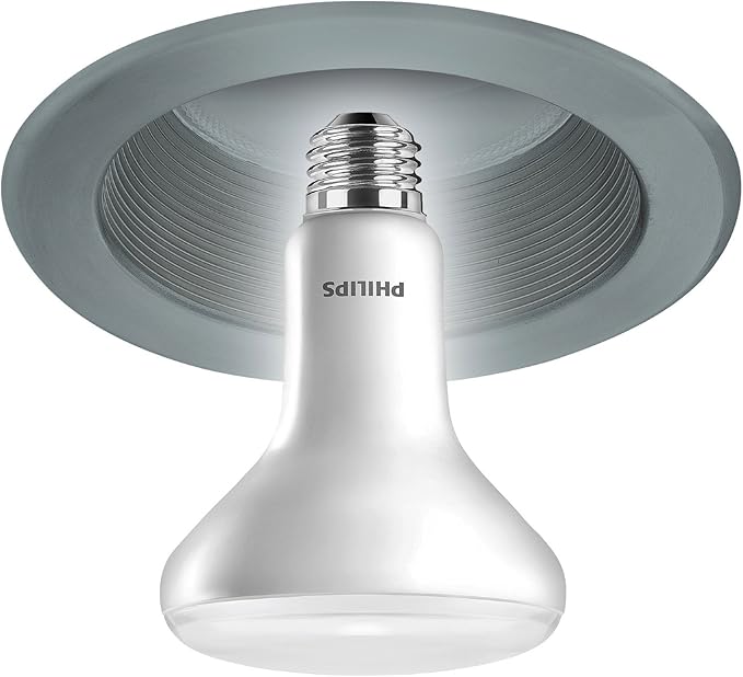 Philips LED Dimmable BR30 Soft White Light Bulb with Warm Glow Effect 650-Lumen, 2700-2200-Kelvin, 9-Watt (65-Watt Equivalent), E26 Base, Frosted, 1-Pack