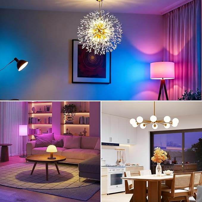 WiFi G9 Smart Bulb, RGBCW, Compatible with Alexa Google Home, Dimmable, Tunable White(2700k-6500k), 2.4GHZ WiFi Only, 3Pack