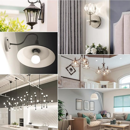 MorningLight 6 Pack A15 LED Bulbs 60 Watt Equivalent, Neutral White 4000K, E26 Base, Non-Dimmable, 6.5W 600 Lumens Bulb, A15 6.5W LED Light Bulbs for Ceiling Fan, Wall sconces, 25000+ Hours Lifespan