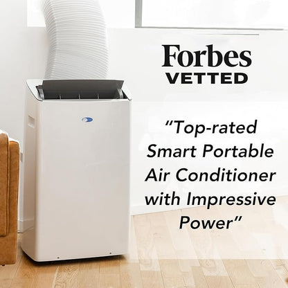 Whynter ARC-1230WN 14,000 BTU (12,000 BTU SACC) NEX Inverter Dual Hose Cooling Portable Air Conditioner, Dehumidifier, and Fan with Smart Wi-Fi, Up to 600 sq ft in White