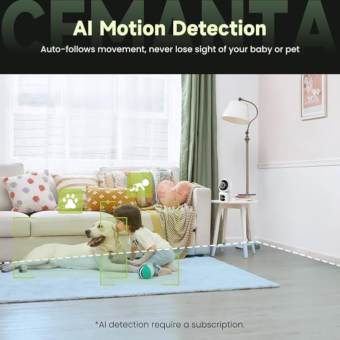 4MP Security Camera Indoor for Pet/Dog/Baby with Phone App