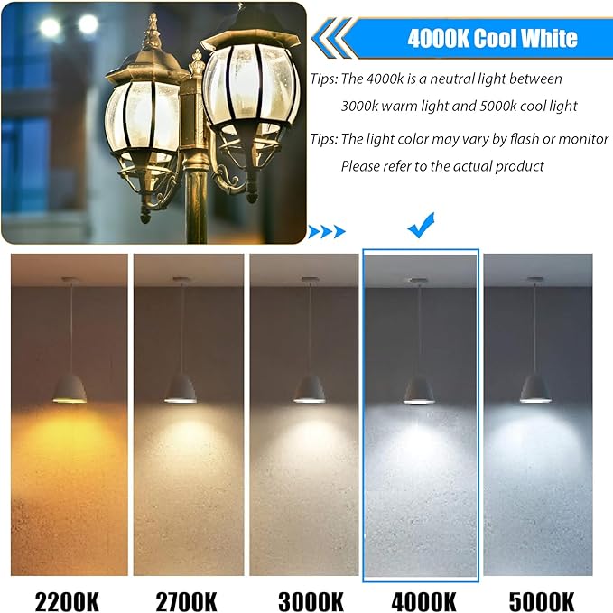 16 Pack LED Edison Bulbs 40W Equivalent, 4000K Cool White Dimmable ST19 Light Bulb, 4W LED Filament Bulb, 450LM E26 Vintage Bulbs for Ceiling Light Fixtures