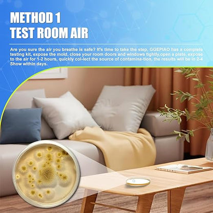 Mold Test Kit for Home,7 Simple Detection Tests,Test HVAC System,Home Surfaces, Indoor Air Quality Testing,DIY Mold Detector for Home,Includes Detailed Mold Identification Guide,Black Mold Testing kit