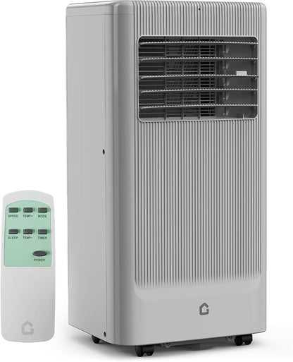 GarveeLife Portable Air Conditioners, 8,000 BTU for Rooms up to 350 Sq.Ft., Smart Compact AC Unit with Cooling, Dehumidifier, Fan, Remote Control and Window Kit, Gray