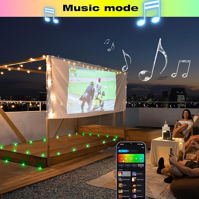 FVTLED WiFi LED Deck Lights Kit RGBW, 30pcs Φ1.77 Smart Phone Control Low Voltage Recessed Muticolor & Warm White Soffit Yard Path Stair Decor Lamp Fit for Alexa Google Home, Black Shell