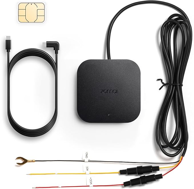 70mai UP05 4G Hardwire Kit with SIM Card, 4G Support, Type-C for Dash Cam A510, X800, A810, T800, 12V-30V to 5V/2.4A, Remote Monitoring, Low Voltage Protection, 24H Parking Mode
