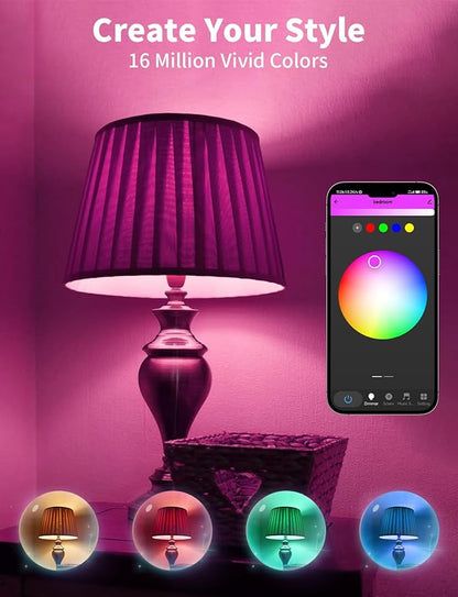 Smart Light Bulbs, 16W 150W Equivalent 1600 Lumens 2700K-6500K Tunable BR30 WiFi Color Changing Light Bulb Works with Alexa Google,Recessed Alexa Light Bulb,Dimmable Flood Smart Bulb,4 Pack