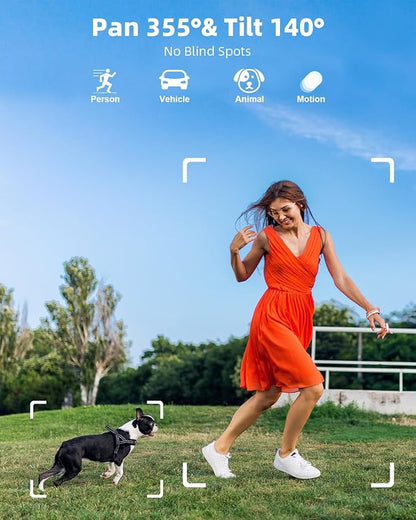 2.5K Outdoor Solar Wireless Security Camera System, 4-Camera Kit with 10" Monitor for Home Surveillance 360° View, 2.4/5GHz WiFi, Forever Power, 64GB Storage, No Subscription, No Monthly Fee