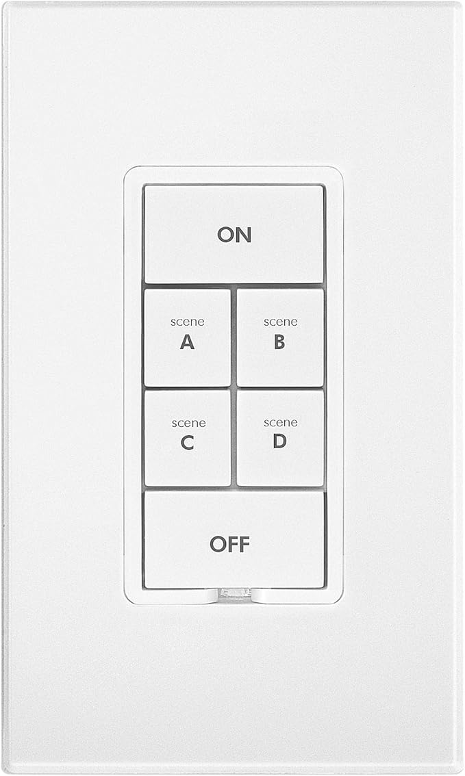 Insteon Smart On/Off 6-Button Keypad, KeypadLinc In-Wall Controller, 2487S (White) - Insteon Hub required for voice control with Alexa & Google Assistant