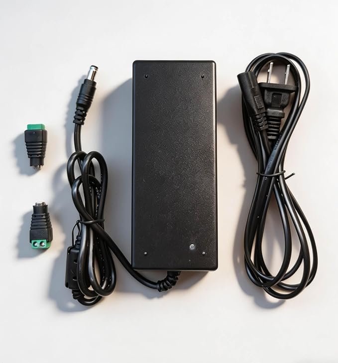12V Power Supply 10A 120W AC Adapter - 100-240V to DC 12V 10Amp Converter with 5.5x2.5mm Plug for LED Strip Light, CCTV Camera, 3D Printer, LCD Monitor & More