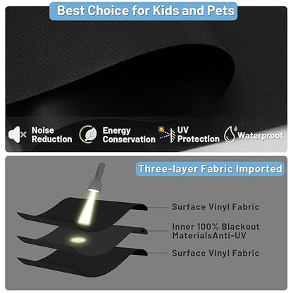 Motorized Blinds with Remote, Blackout Smart Blinds for Windows Motorized Roller Shades, Automatic Window Shades Work with Alexa/Google/Apple Home for Bedroom Living Room, (Custom Size,Black)