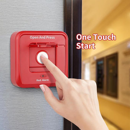 3 Pack Wireless RF 433MHz Fire Alarm Panel, Manual Fire Bell, Wireless Sound Light Alarm Security System, Smart Alert Remote Control (US Plug)