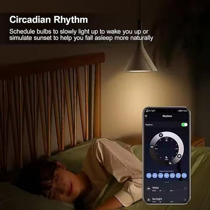4 Sets E14 5W RGBCC smart Light Bulbs with Adjustable Color Temperature Compatible with Alexan Google Assistant, 14MM Small Base Candle Light Suitable for Parties or Home Decoration