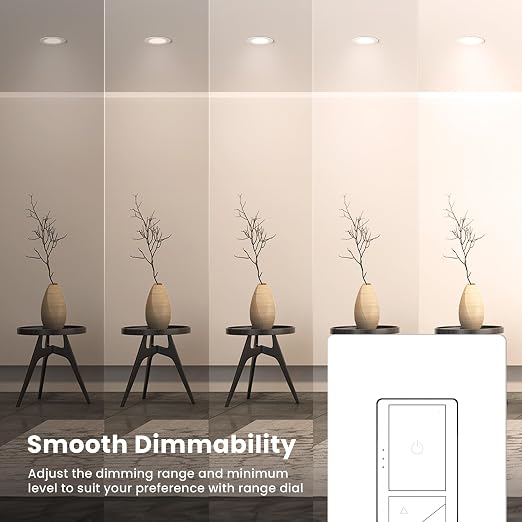 Feit Electric Smart WiFi Dimmer Switch with Remote, Single-Pole and 3-Way, Voice Control with Alexa & Google Asst, Wireless Wall-Mount Remote, App Control, Neutral Wire Required