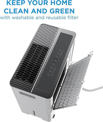 Midea 4,500 Sq. Ft. Dehumidifier with Pump Included 50 Pint - Ideal for Basements, Large & Medium Sized Rooms, and Bathrooms (Renewed)