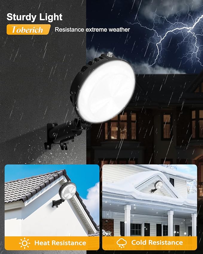 toberich LED Barn Light 2 Packs, 150W 20000LM Yard Area Lights Dusk to Dawn Outdoor Lighting with Upgraded Photocell 6500K Adjustable Angle Daylight IP66 Waterproof Street Lights for Farmhouse/Garage