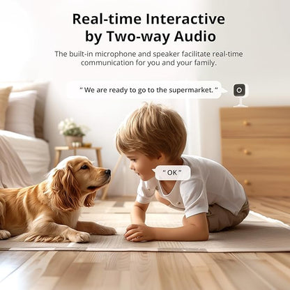 SONOFF Smart Security Camera, CAM-S2 Indoor HD Dog-Camera, Motion Detection for Baby and Pet Monitor
