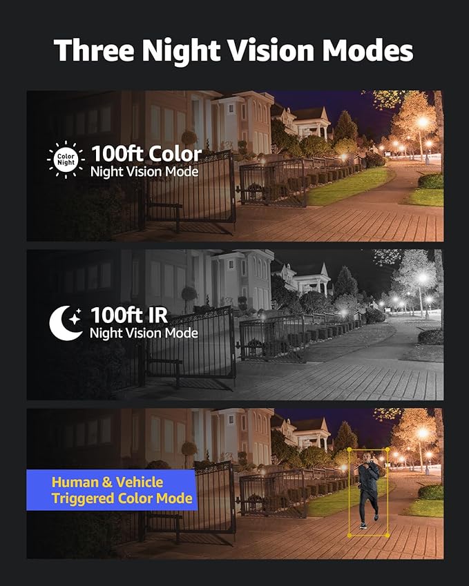 ANNKE 12MP PoE IP Camera Outdoor, Security Bullet Camera with Smart Dual Light for Home Surveillance, Human/Vehicle Detection, Color Night Vision, 2.8mm Wide Angle, Up to 512GB microSD Card, C1200