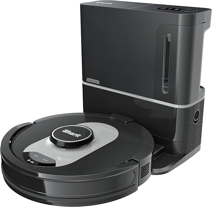 SHARK AV2501AE AI Robot Vacuum with XL HEPA Self-Empty Base, Bagless, 60-Day Capacity, LIDAR Navigation, Perfect for Pet Hair, Compatible with Alexa, Wi-Fi Connected Black, RV2502AE (Renewed)