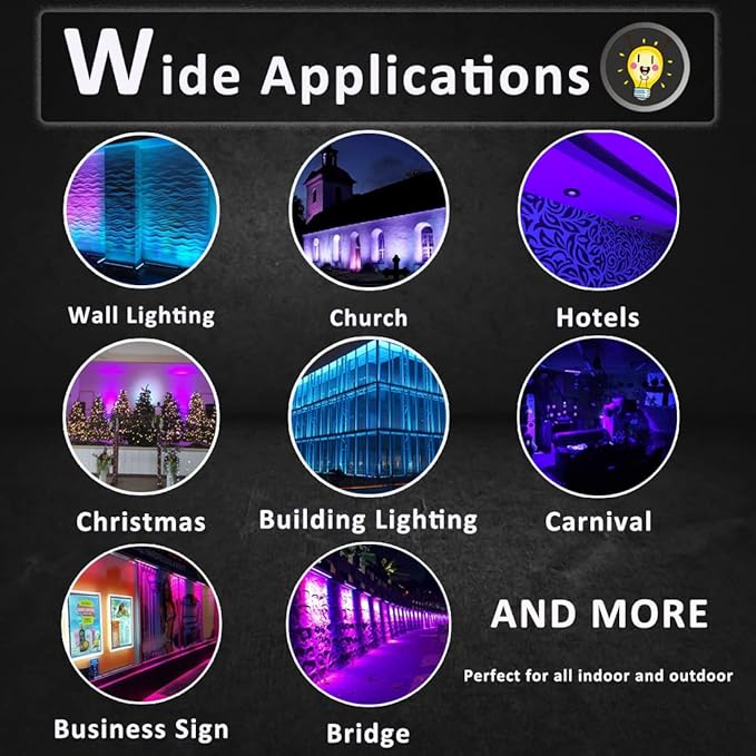 Wall Washer LED Lights,108W RGBW Color Changing LED Strip Lights with RF Remote,120V, 3.2ft/40 "Linear RGB LED Lights Bar for Outdoor/Indoor Lighting Projects Carnival Party Stage Bar Decor