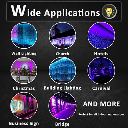 Wall Washer LED Lights,108W RGBW Color Changing LED Strip Lights with RF Remote,120V, 3.2ft/40 "Linear RGB LED Lights Bar for Outdoor/Indoor Lighting Projects Carnival Party Stage Bar Decor