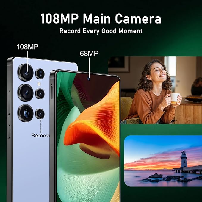 I25 Ultra: 6.99" FHD+ Android 14 Smartphone | 12GB+512GB | 108MP+68MP Camera | 7000mAh Battery | Built-in Stylus Pen | Blazing Fast Performance (Titanium Blue)