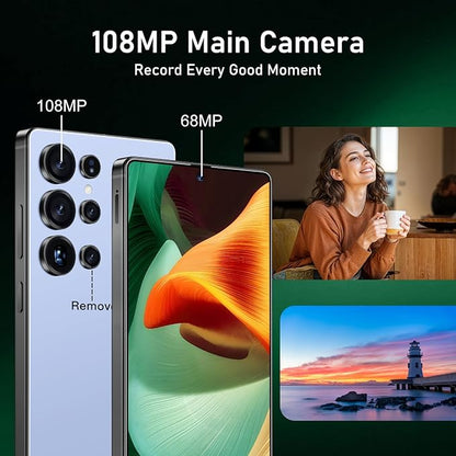 I25 Ultra: 6.99" FHD+ Android 14 Smartphone | 12GB+512GB | 108MP+68MP Camera | 7000mAh Battery | Built-in Stylus Pen | Blazing Fast Performance (Titanium Blue)